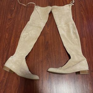 stuart weitzman Beige Over The Knee Boots Size 8.5
